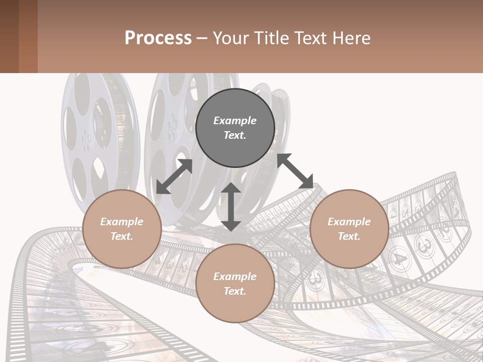 A Film Reel With A Film Strip On Top Of It PowerPoint Template