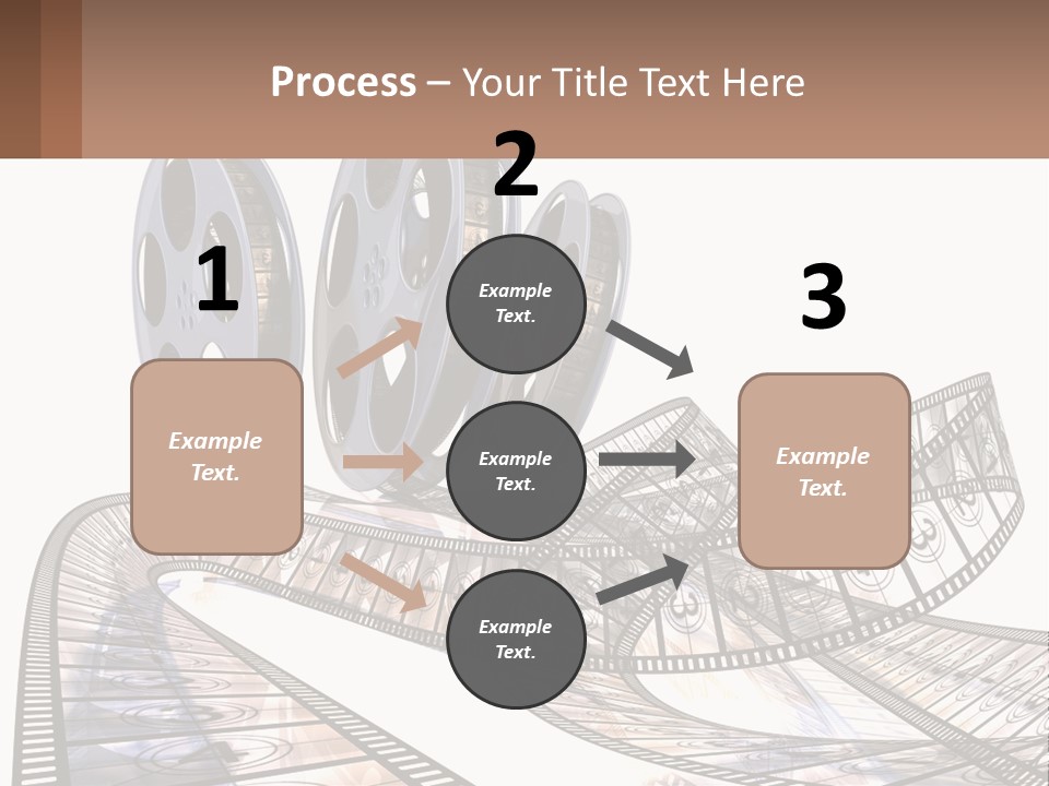 A Film Reel With A Film Strip On Top Of It PowerPoint Template