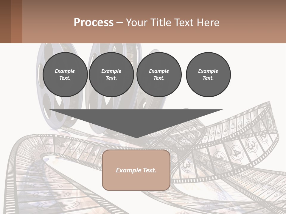 A Film Reel With A Film Strip On Top Of It PowerPoint Template