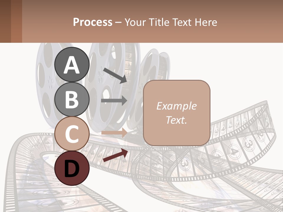 A Film Reel With A Film Strip On Top Of It PowerPoint Template