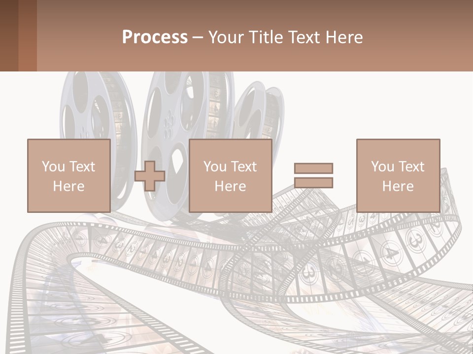 A Film Reel With A Film Strip On Top Of It PowerPoint Template