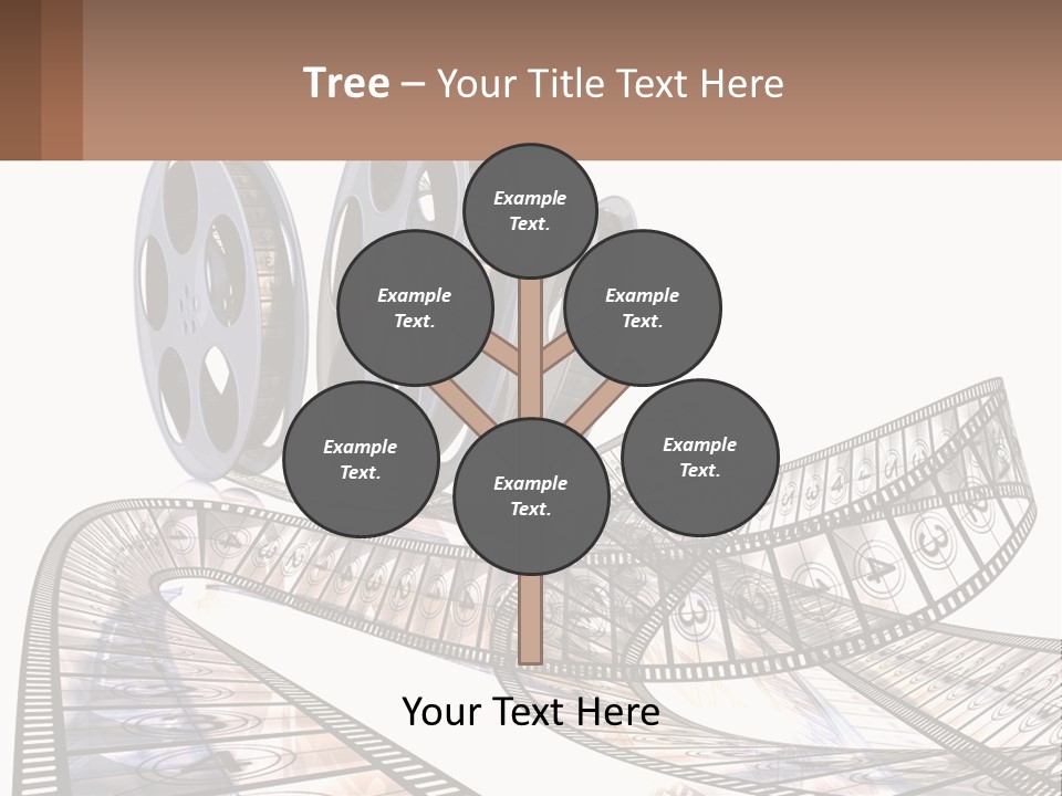 A Film Reel With A Film Strip On Top Of It PowerPoint Template