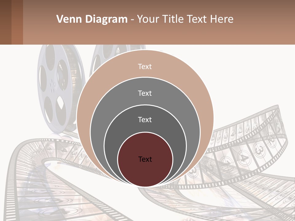 A Film Reel With A Film Strip On Top Of It PowerPoint Template