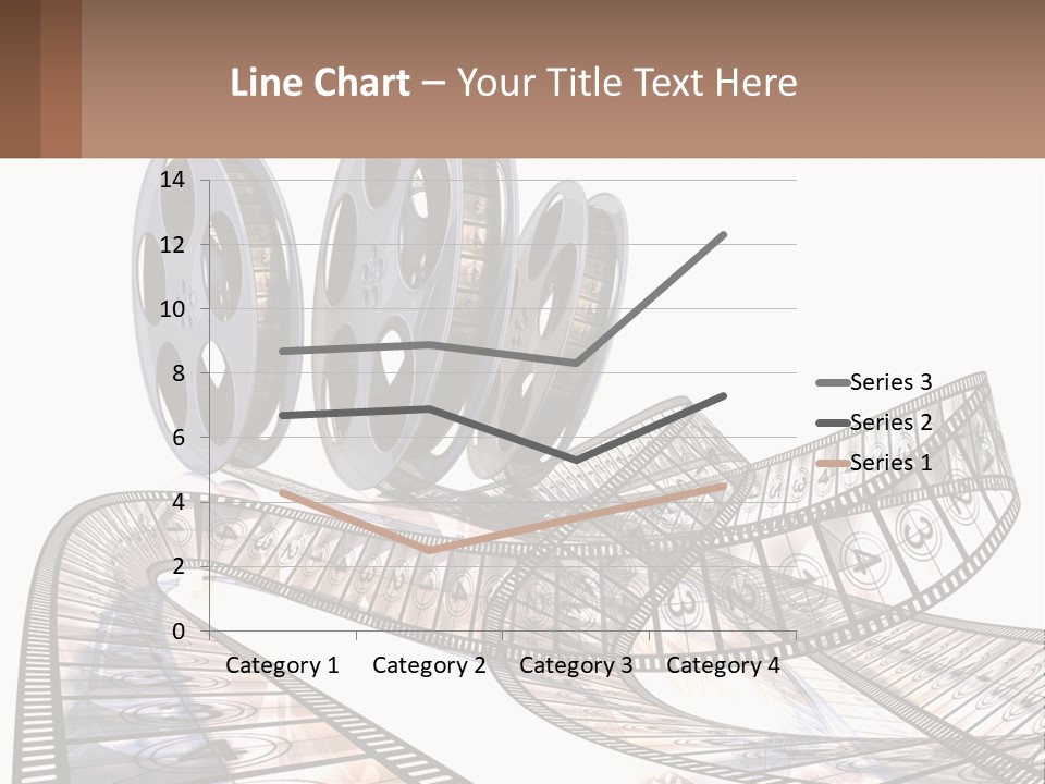 A Film Reel With A Film Strip On Top Of It PowerPoint Template