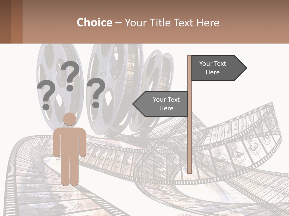 A Film Reel With A Film Strip On Top Of It PowerPoint Template