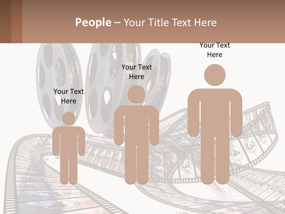 A Film Reel With A Film Strip On Top Of It PowerPoint Template