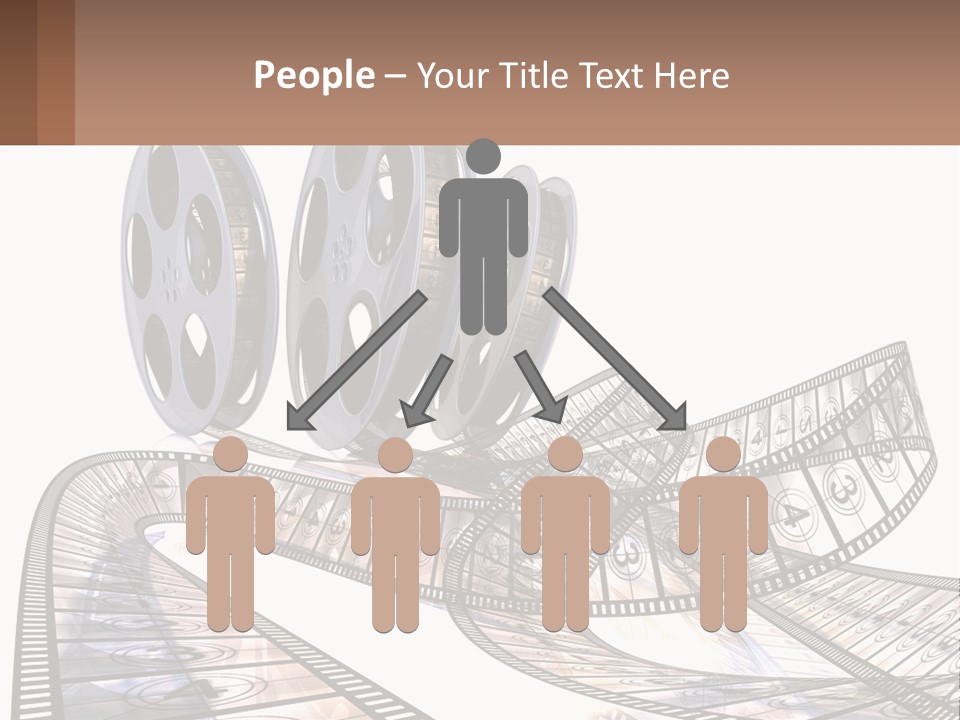 A Film Reel With A Film Strip On Top Of It PowerPoint Template