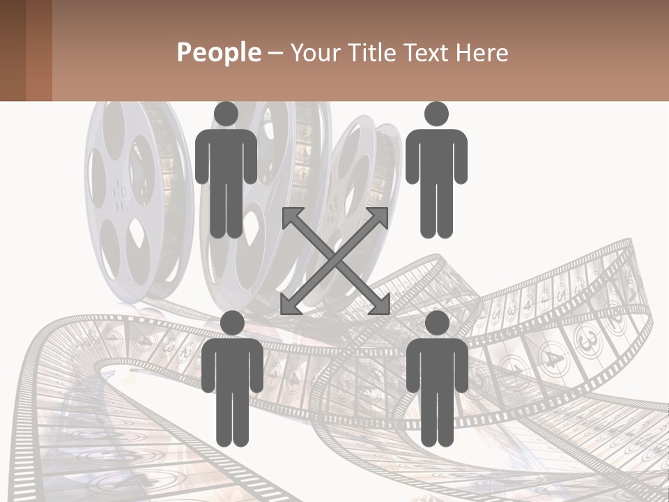 A Film Reel With A Film Strip On Top Of It PowerPoint Template