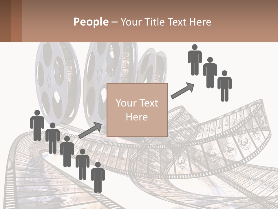 A Film Reel With A Film Strip On Top Of It PowerPoint Template