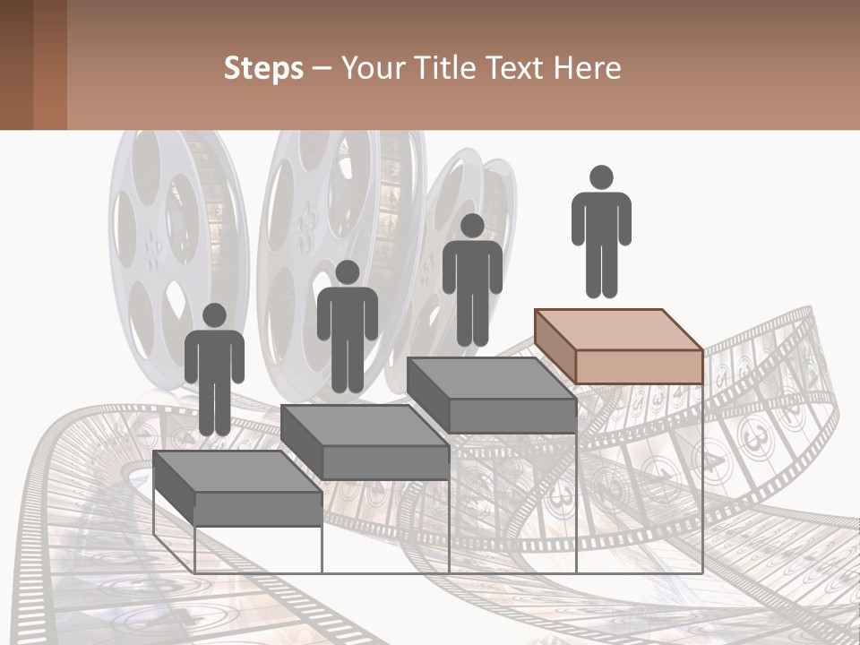 A Film Reel With A Film Strip On Top Of It PowerPoint Template