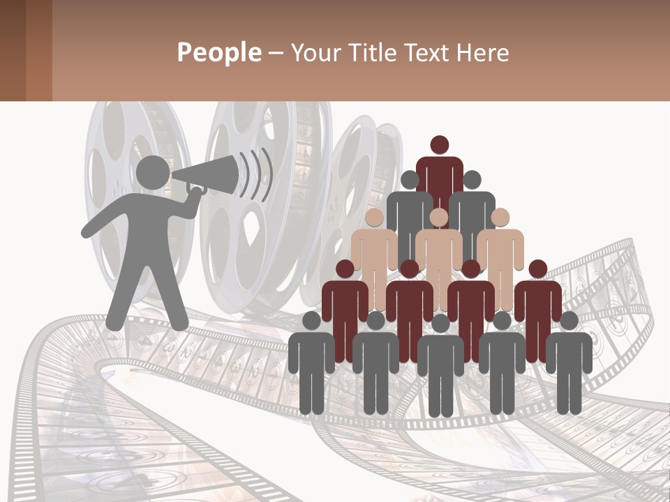 A Film Reel With A Film Strip On Top Of It PowerPoint Template