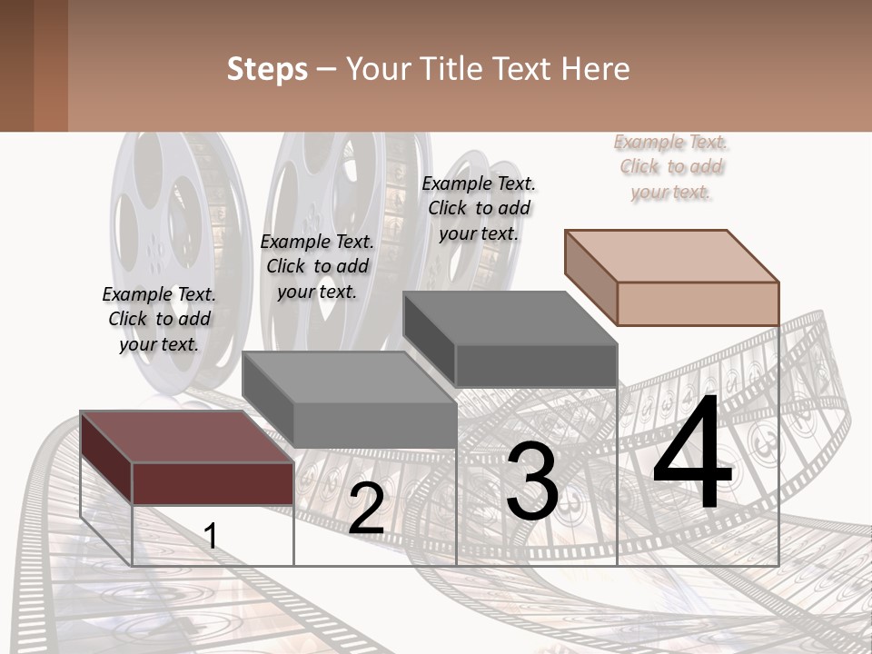 A Film Reel With A Film Strip On Top Of It PowerPoint Template