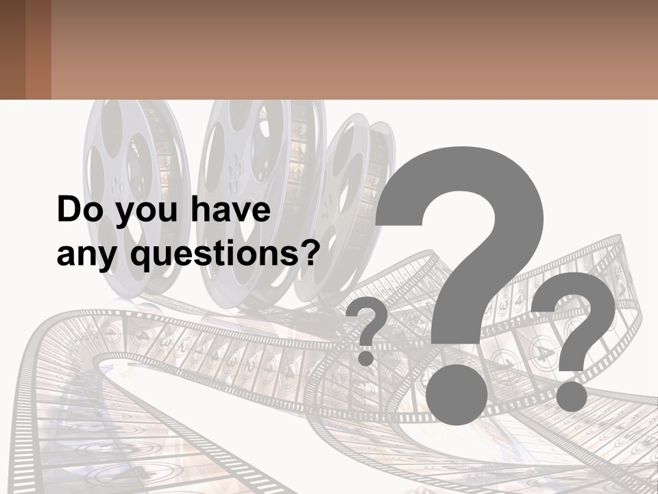 A Film Reel With A Film Strip On Top Of It PowerPoint Template