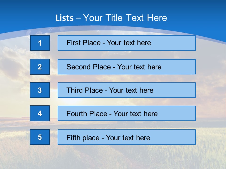 A Sunset Over A Field With A Dirt Road In The Foreground PowerPoint Template