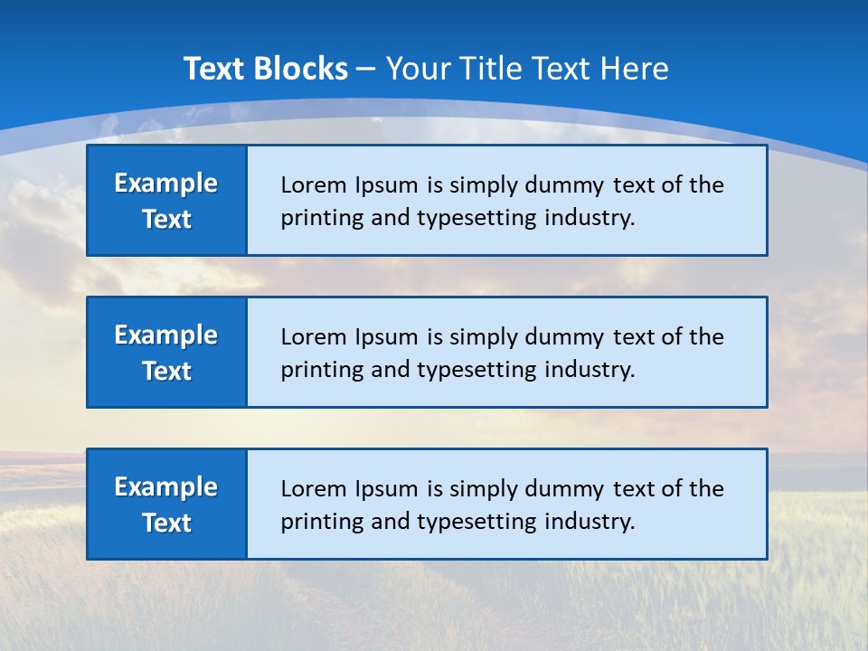 A Sunset Over A Field With A Dirt Road In The Foreground PowerPoint Template