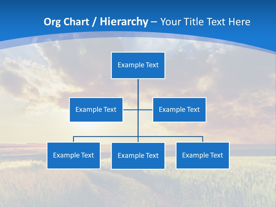 A Sunset Over A Field With A Dirt Road In The Foreground PowerPoint Template