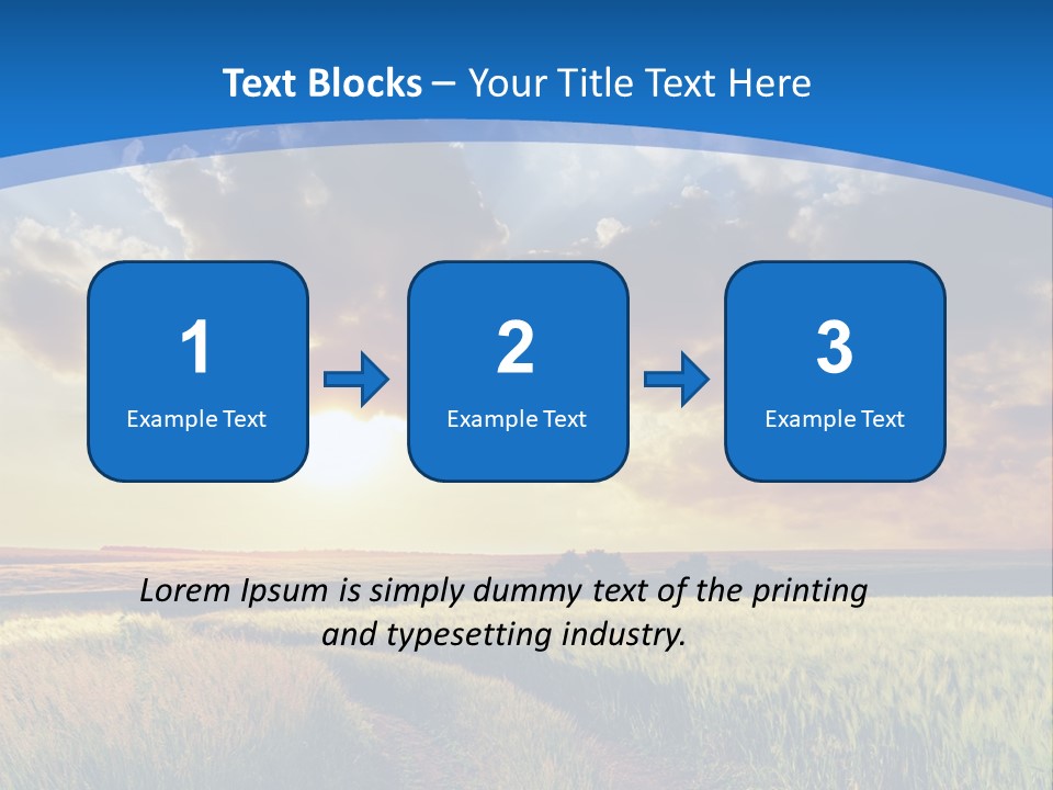 A Sunset Over A Field With A Dirt Road In The Foreground PowerPoint Template