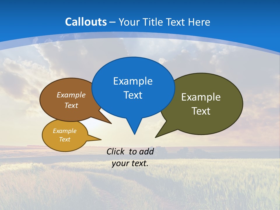 A Sunset Over A Field With A Dirt Road In The Foreground PowerPoint Template
