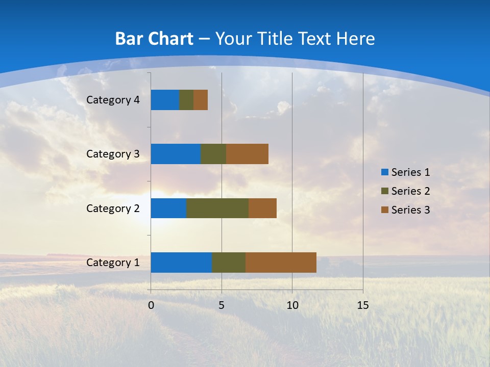 A Sunset Over A Field With A Dirt Road In The Foreground PowerPoint Template