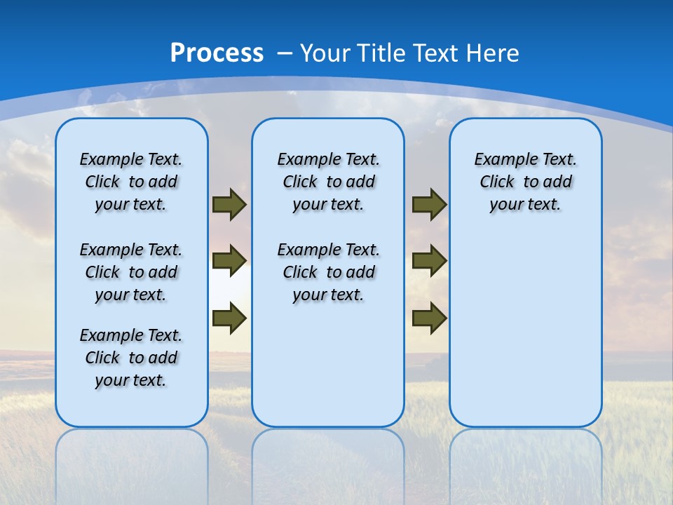 A Sunset Over A Field With A Dirt Road In The Foreground PowerPoint Template