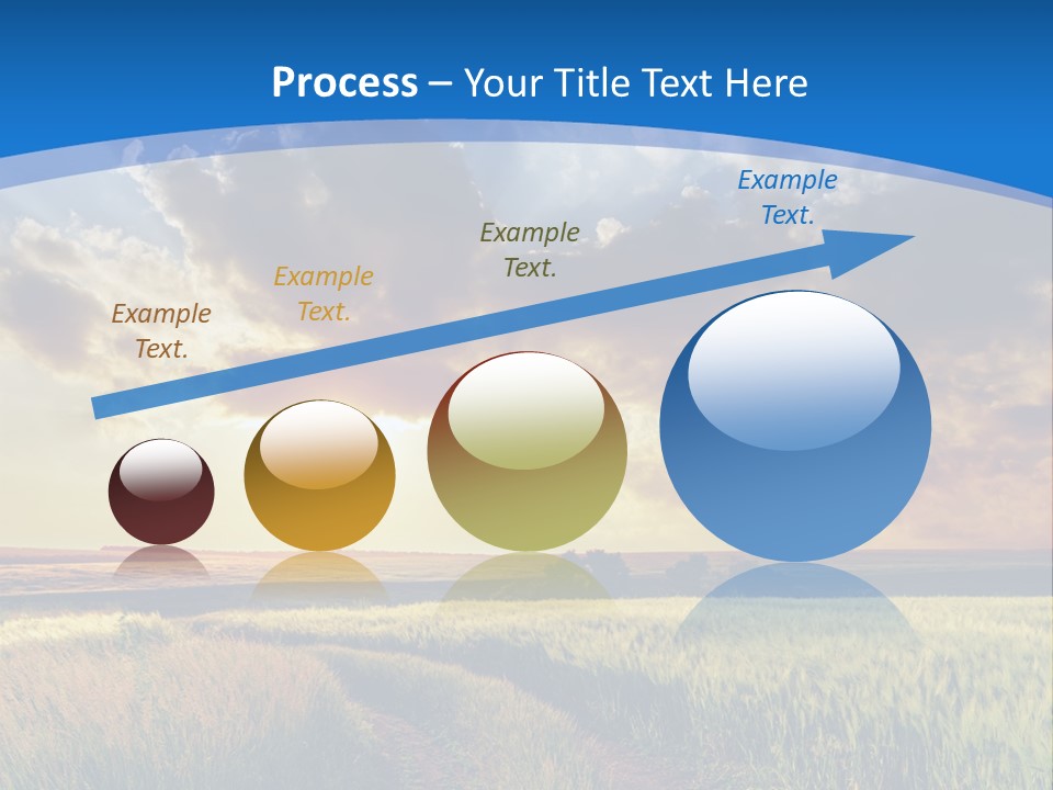 A Sunset Over A Field With A Dirt Road In The Foreground PowerPoint Template