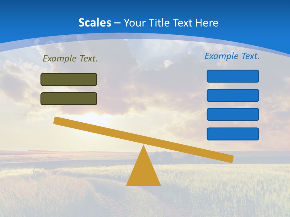 A Sunset Over A Field With A Dirt Road In The Foreground PowerPoint Template