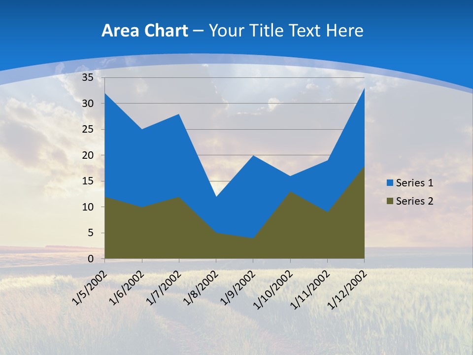A Sunset Over A Field With A Dirt Road In The Foreground PowerPoint Template