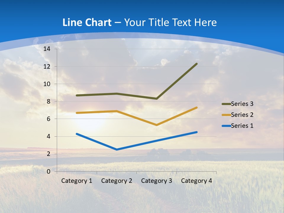 A Sunset Over A Field With A Dirt Road In The Foreground PowerPoint Template