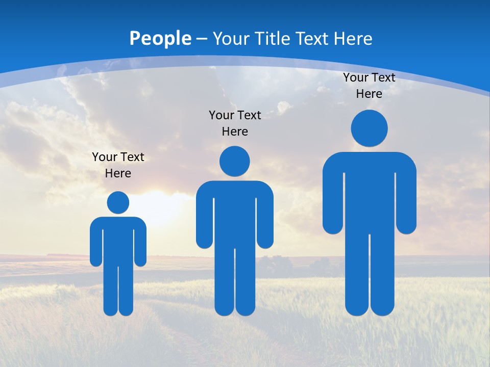 A Sunset Over A Field With A Dirt Road In The Foreground PowerPoint Template