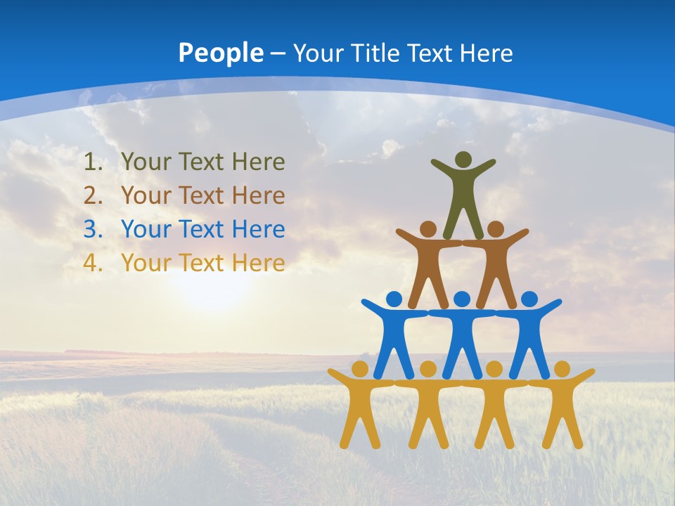 A Sunset Over A Field With A Dirt Road In The Foreground PowerPoint Template