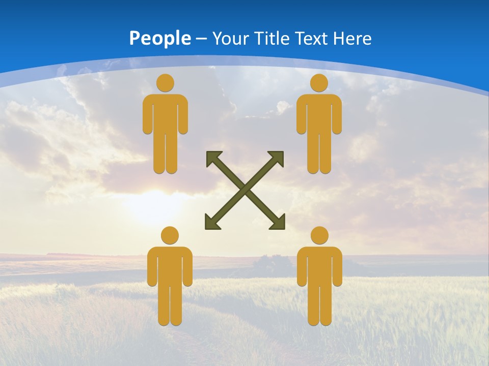A Sunset Over A Field With A Dirt Road In The Foreground PowerPoint Template