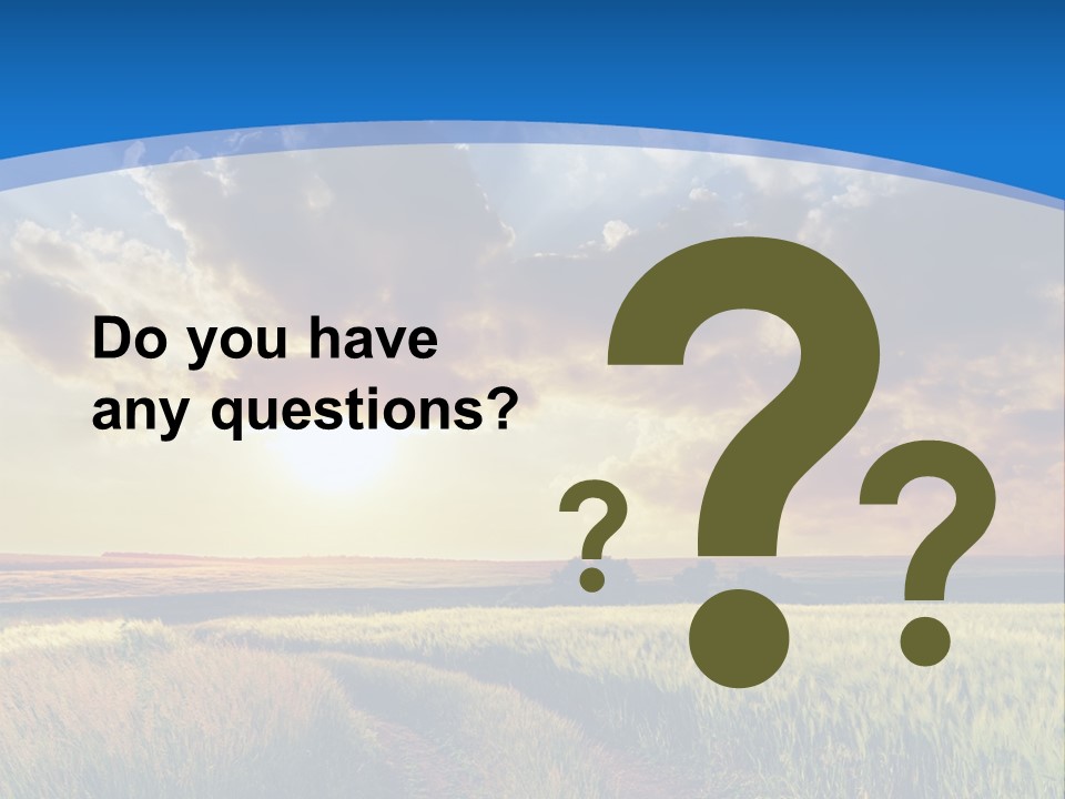 A Sunset Over A Field With A Dirt Road In The Foreground PowerPoint Template