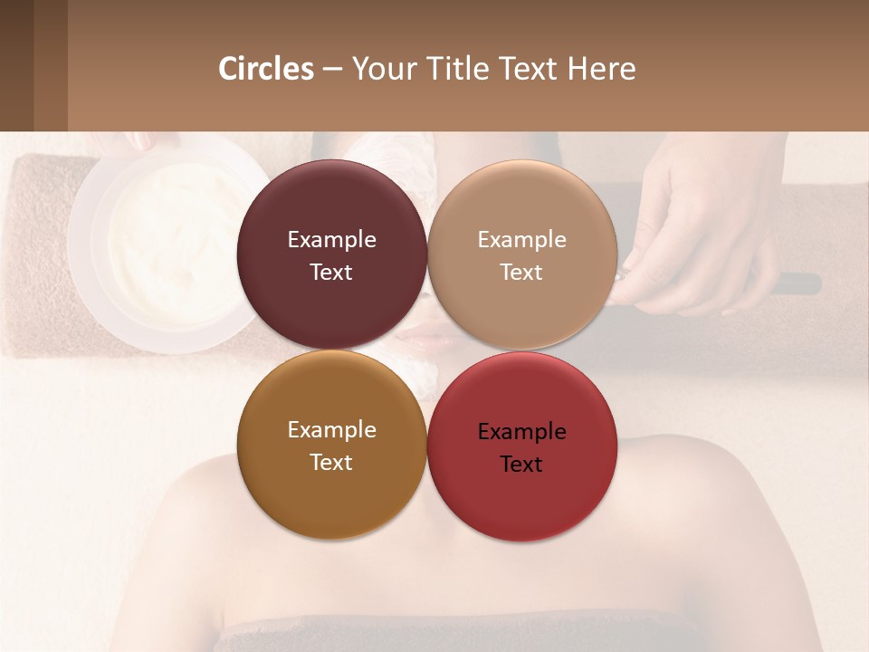 A Woman Getting A Facial Mask On Her Face PowerPoint Template