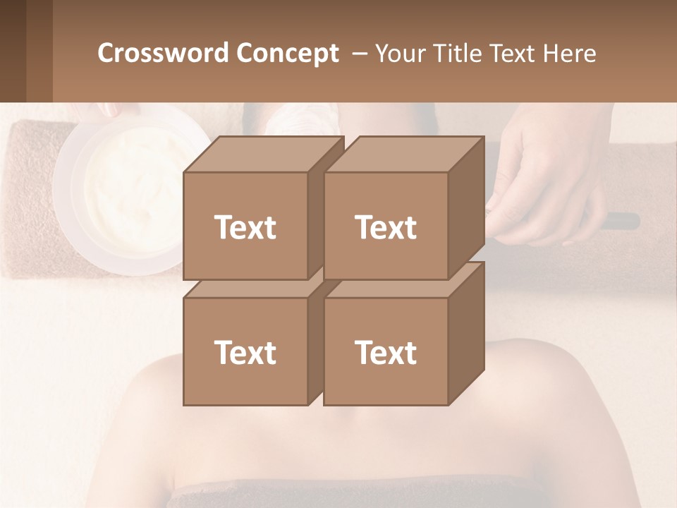 A Woman Getting A Facial Mask On Her Face PowerPoint Template