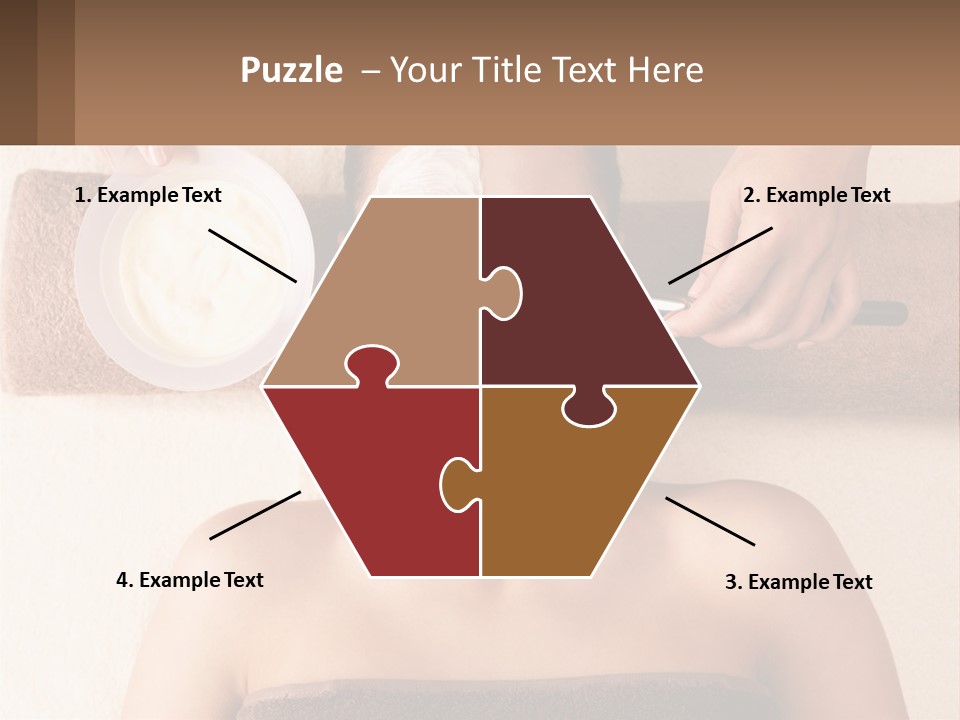 A Woman Getting A Facial Mask On Her Face PowerPoint Template