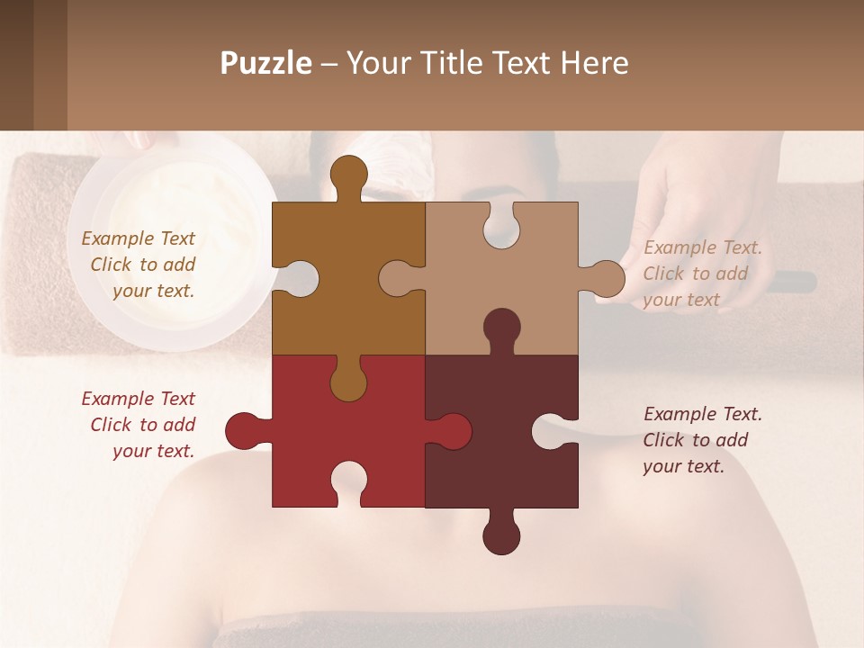 A Woman Getting A Facial Mask On Her Face PowerPoint Template