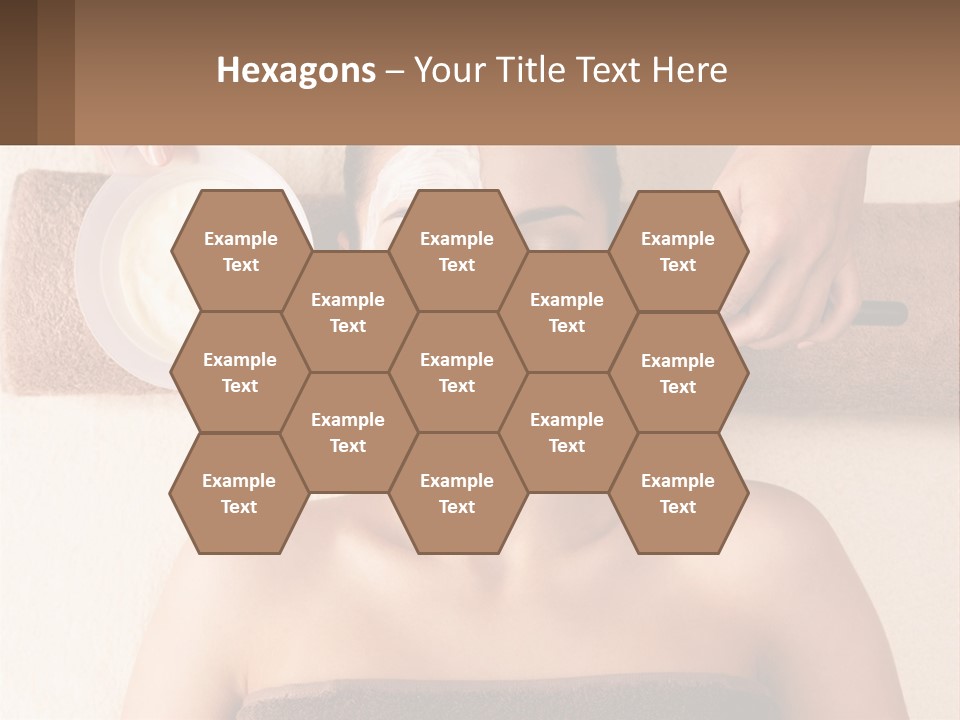 A Woman Getting A Facial Mask On Her Face PowerPoint Template