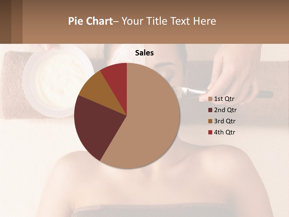 A Woman Getting A Facial Mask On Her Face PowerPoint Template