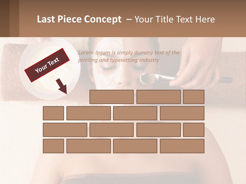 A Woman Getting A Facial Mask On Her Face PowerPoint Template