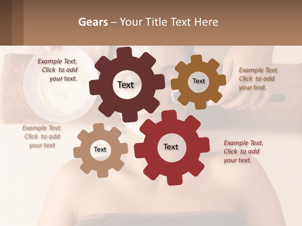 A Woman Getting A Facial Mask On Her Face PowerPoint Template