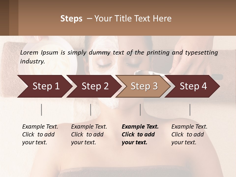 A Woman Getting A Facial Mask On Her Face PowerPoint Template