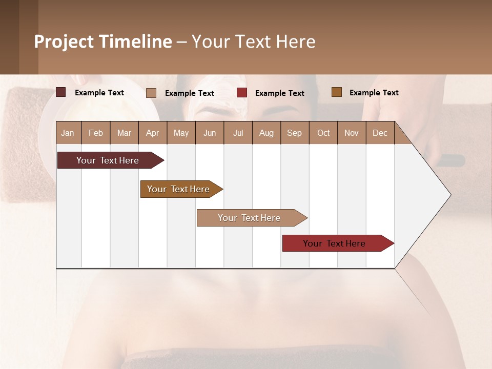 A Woman Getting A Facial Mask On Her Face PowerPoint Template