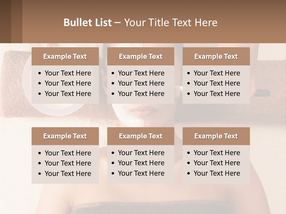 A Woman Getting A Facial Mask On Her Face PowerPoint Template