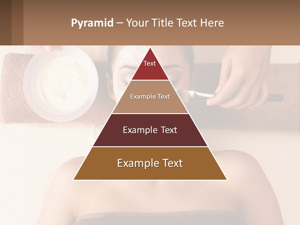 A Woman Getting A Facial Mask On Her Face PowerPoint Template