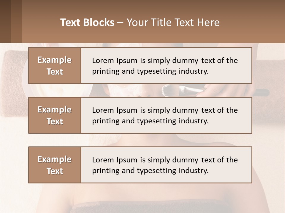 A Woman Getting A Facial Mask On Her Face PowerPoint Template