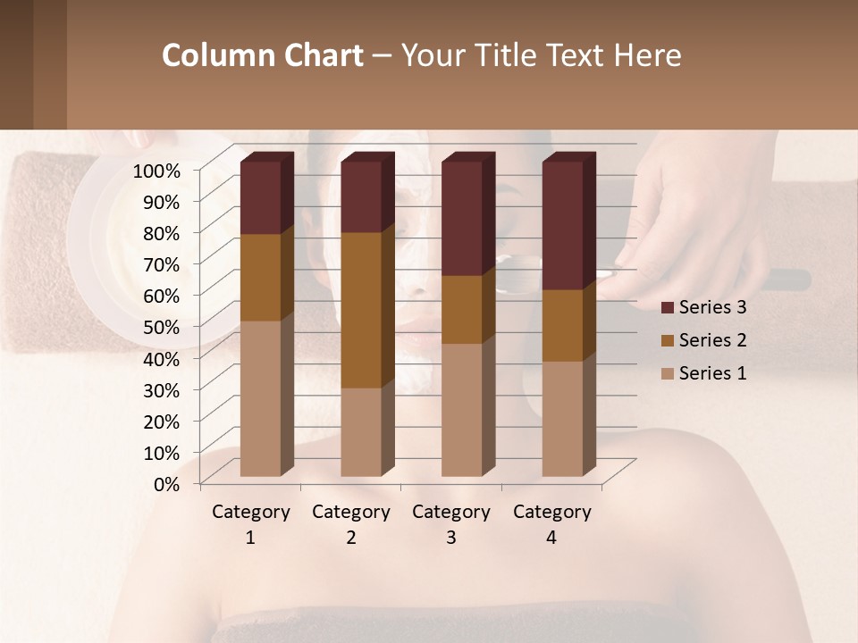 A Woman Getting A Facial Mask On Her Face PowerPoint Template