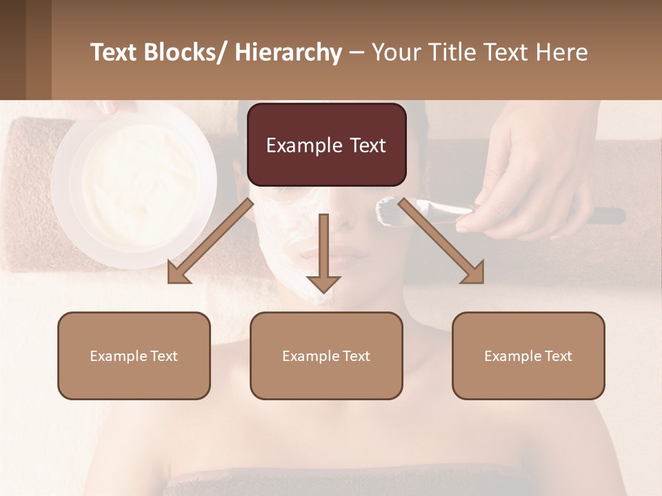 A Woman Getting A Facial Mask On Her Face PowerPoint Template