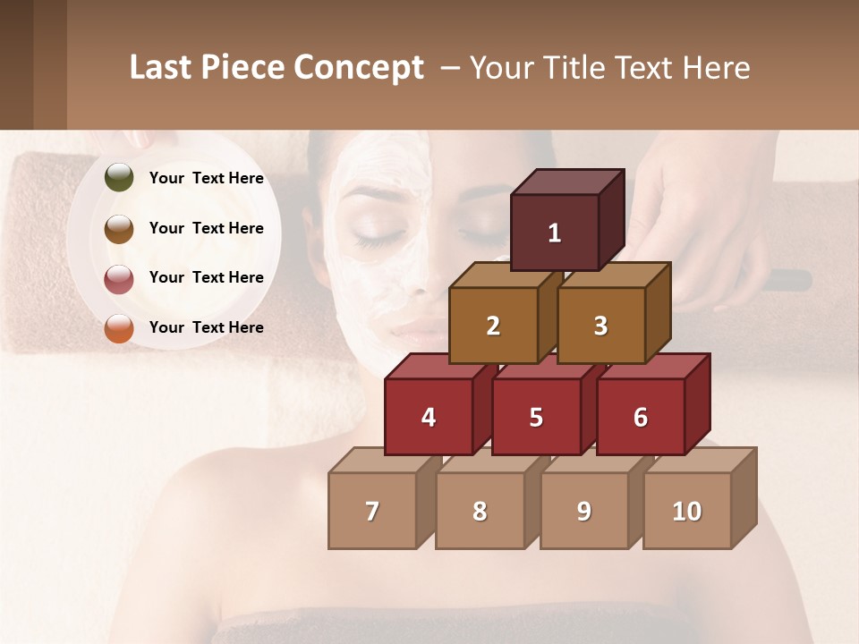 A Woman Getting A Facial Mask On Her Face PowerPoint Template