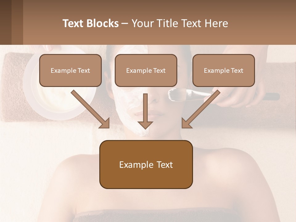 A Woman Getting A Facial Mask On Her Face PowerPoint Template