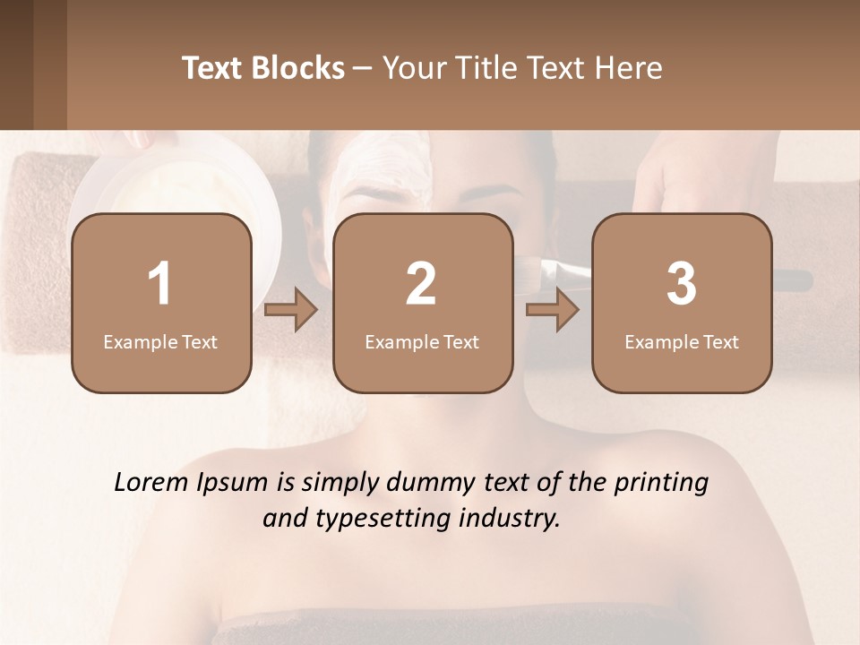 A Woman Getting A Facial Mask On Her Face PowerPoint Template